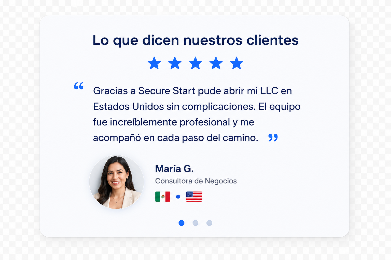 Testimonio de cliente Secure Start